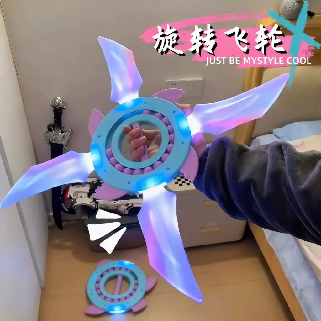 图片[6]-新款儿童玩具火旋剑刀刃手里光剑发光激光旋转宝剑小男孩生日礼物