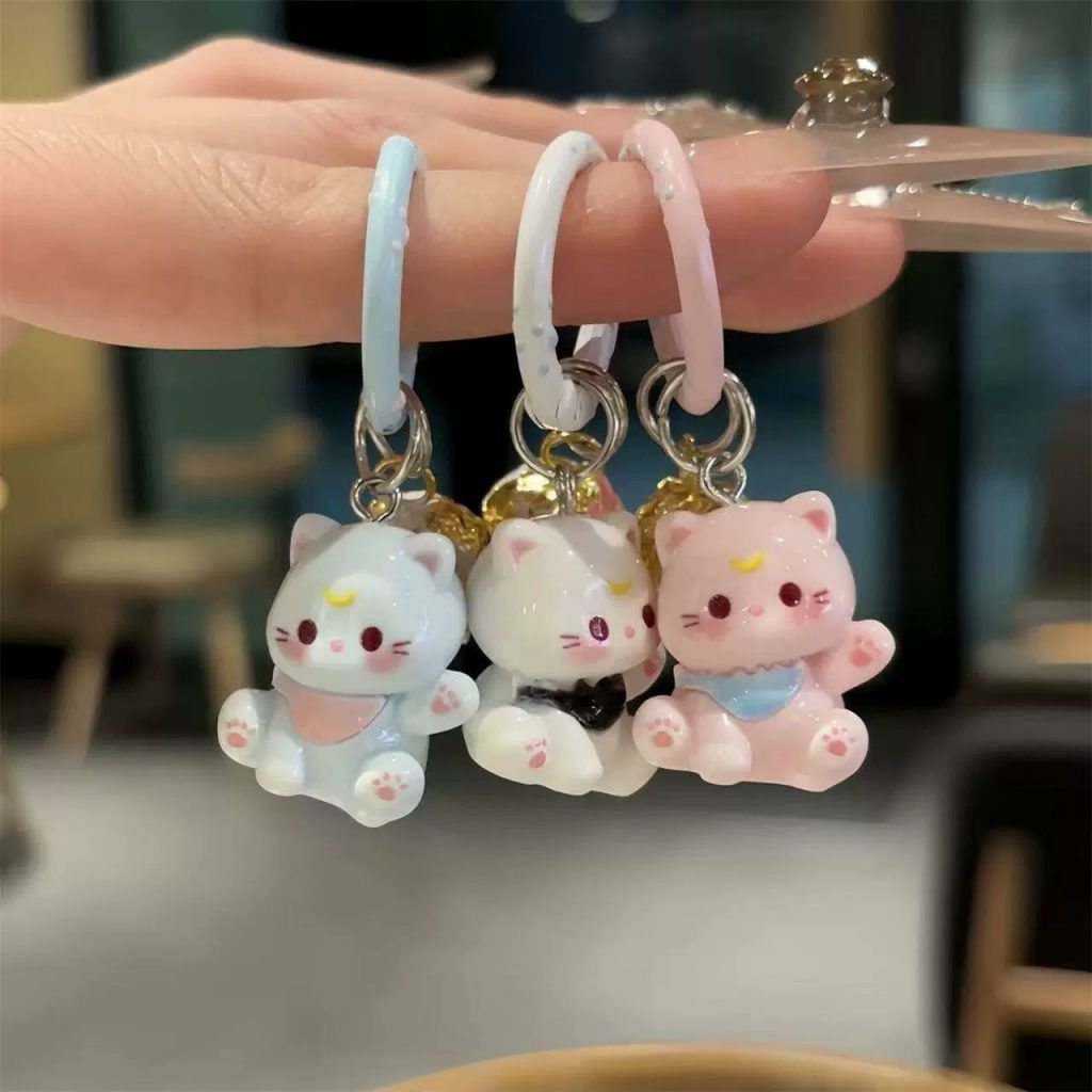 图片[2]-新款猫咪卡通钥匙扣学生书包可爱挂件少女包包配饰饰品闺蜜小礼物