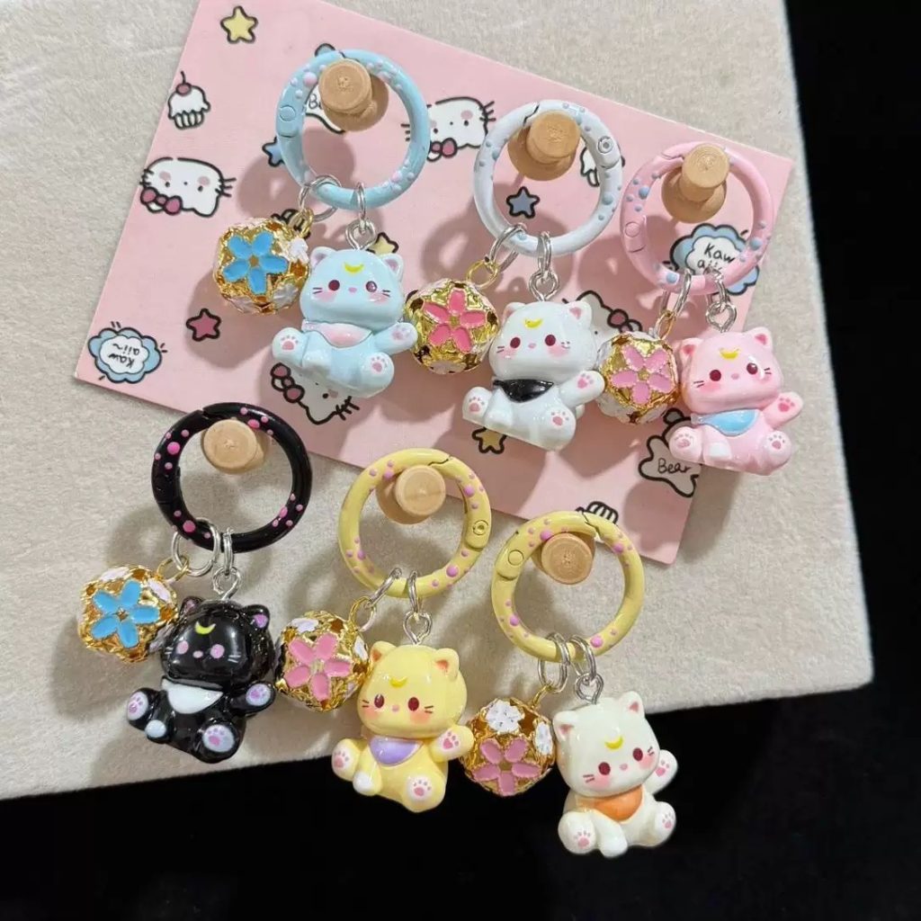 图片[2]-新款猫咪卡通钥匙扣学生书包可爱挂件少女包包配饰饰品闺蜜小礼物