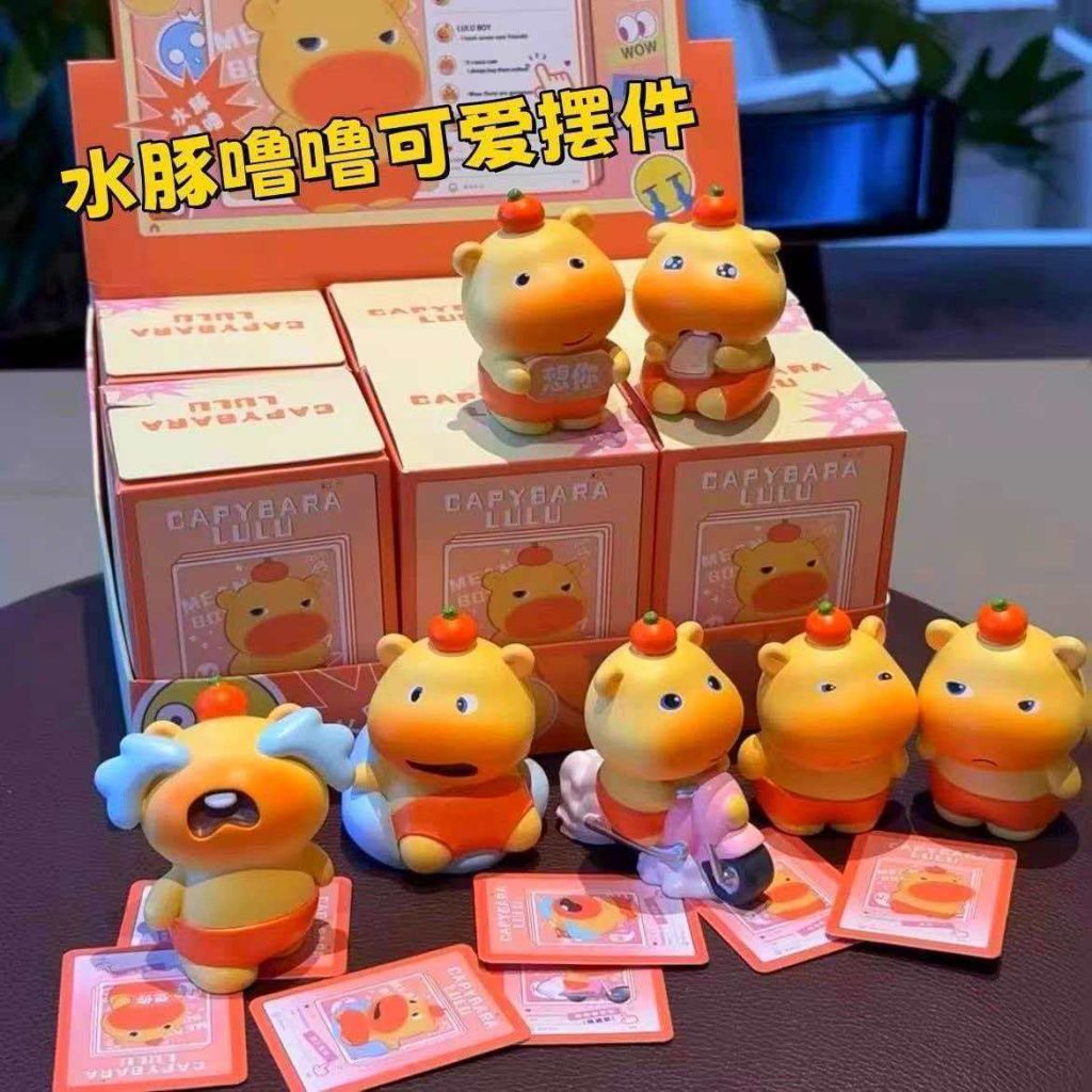 图片[2]-F卡通水豚噜噜摆件盲盒潮玩手办可爱周边豚仔创意汽车装饰公仔