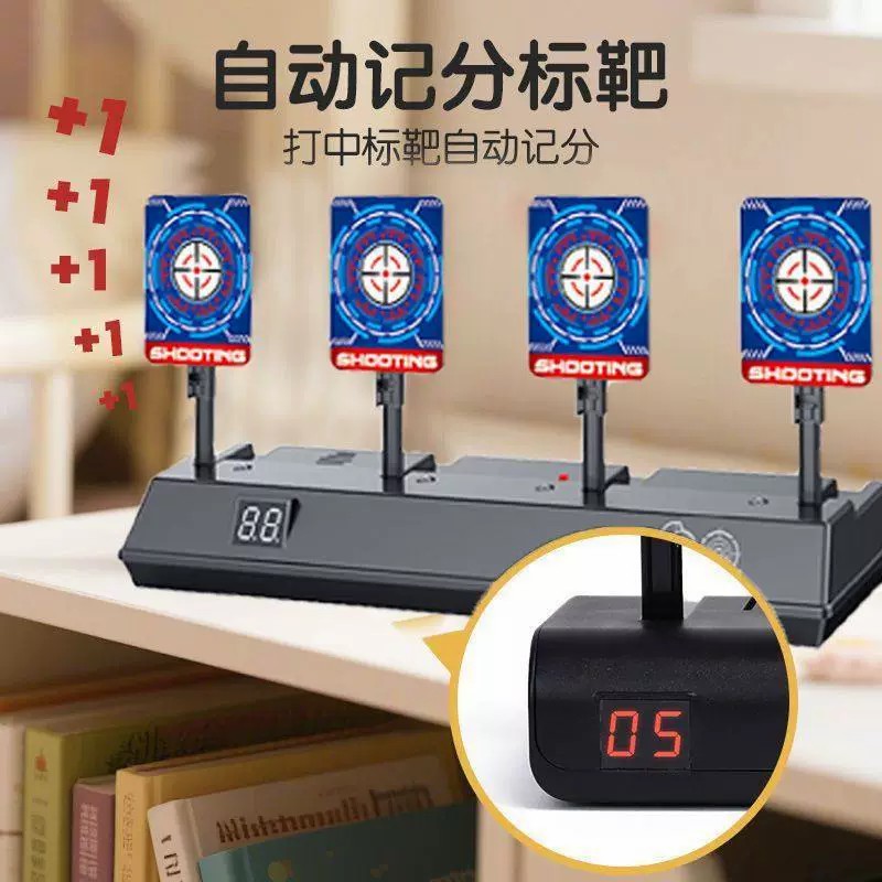 图片[10]-电子记打靶射击玩具儿童电子M6软弹枪小男孩动训练移动互动
