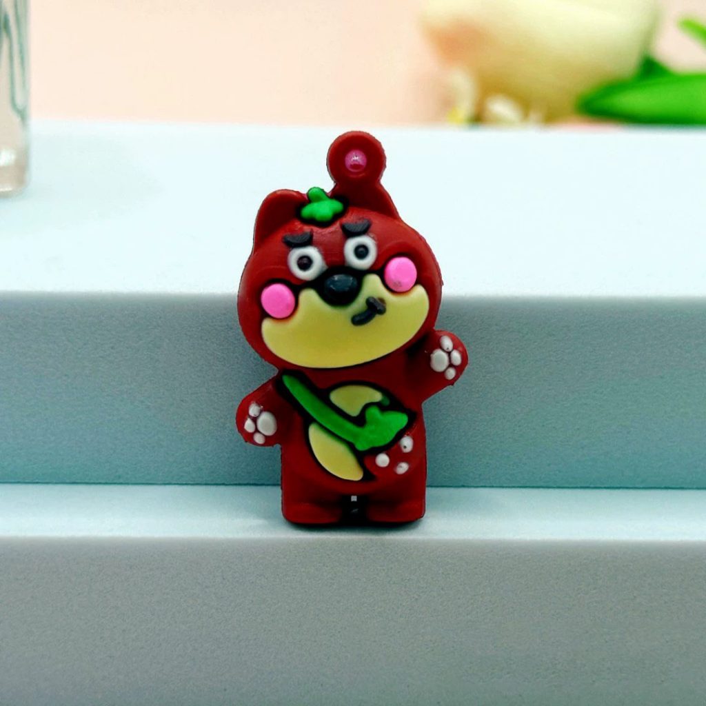 图片[5]-卡通小号草莓熊钥匙扣公仔考古盲盒玩具配件批发奶 油胶diy小饰品