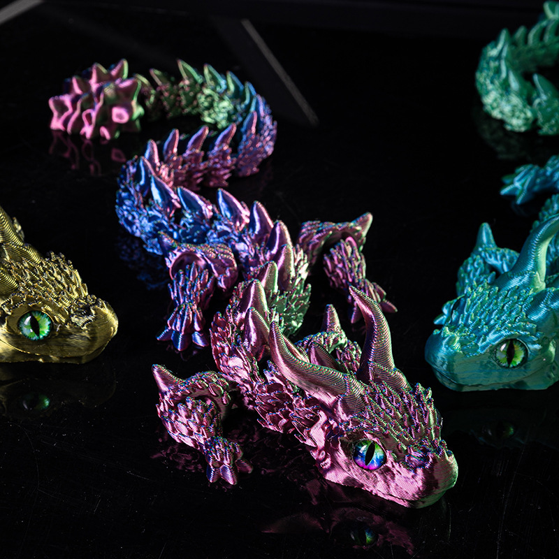 图片[3]-跨境专供3D打印双角龙宝关节活动大眼萌龙解压玩具摆件亚马逊爆款