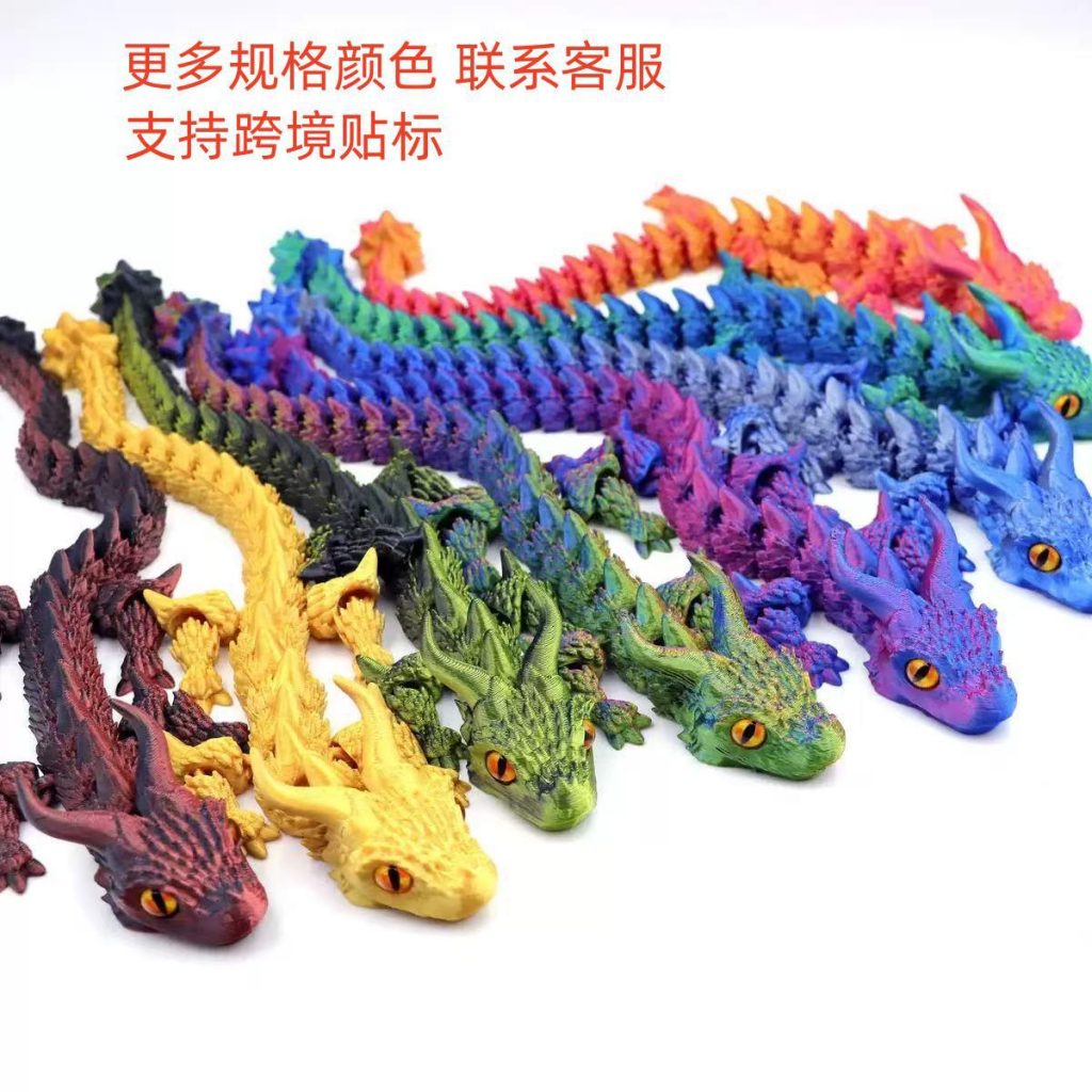 图片[4]-跨境专供3D打印双角龙宝关节活动大眼萌龙解压玩具摆件亚马逊爆款