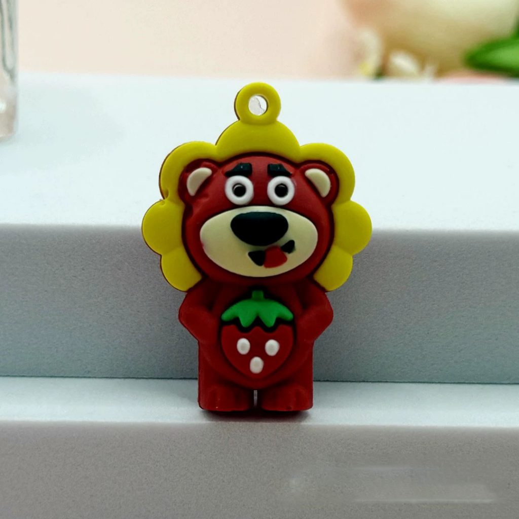 图片[11]-卡通小号草莓熊钥匙扣公仔考古盲盒玩具配件批发奶 油胶diy小饰品