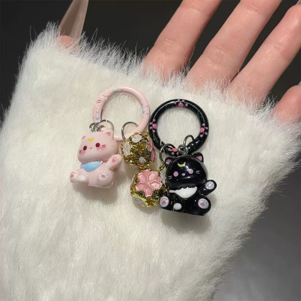 图片[24]-新款猫咪卡通钥匙扣学生书包可爱挂件少女包包配饰饰品闺蜜小礼物