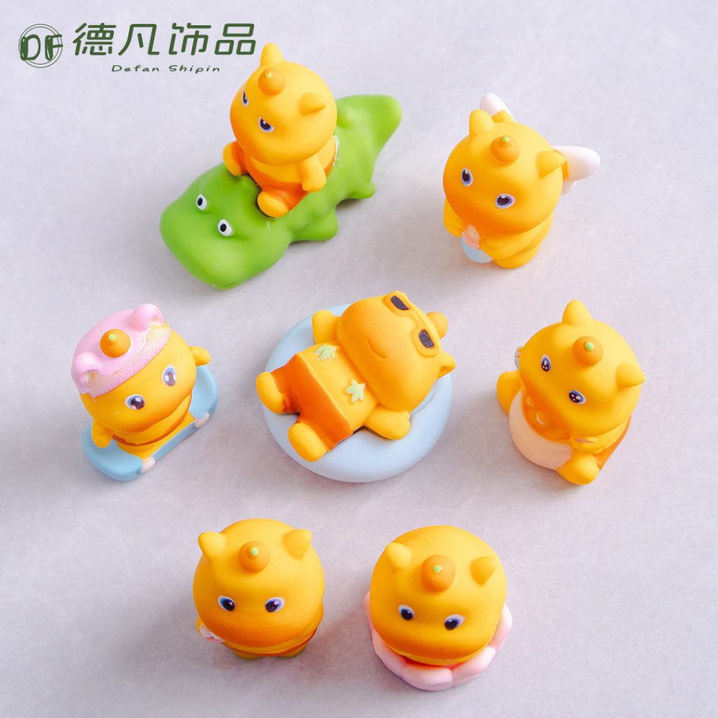 图片[17]-卡通萌粒水豚噜噜大版实色小公仔树脂装饰配件 diy工艺品车载摆件