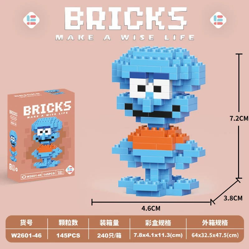 图片[17]-兼容乐动物蛋仔卡通公仔草莓小熊琳娜高积木儿童拼装益智玩具批发